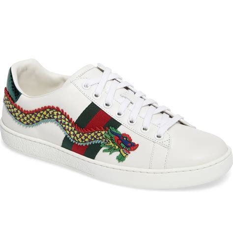 gucci silver sneakers dragon|Gucci ace sneakers on sale.